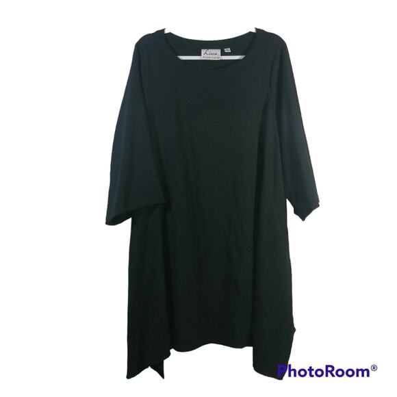 Linea by Louis Dell'olio Black Lagenlook Dress Size 1X - Picture 1 of 7